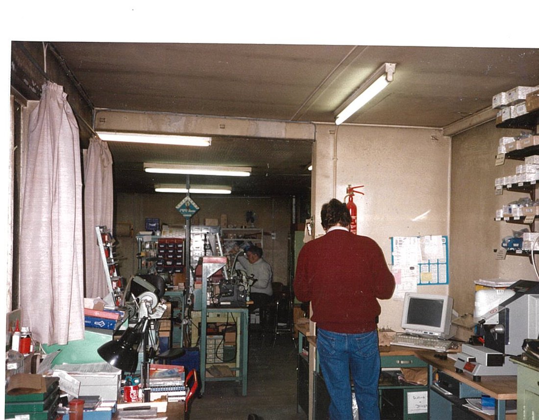 L'atelier historique du 32 rue des Venêts à Nanterre, années 1990