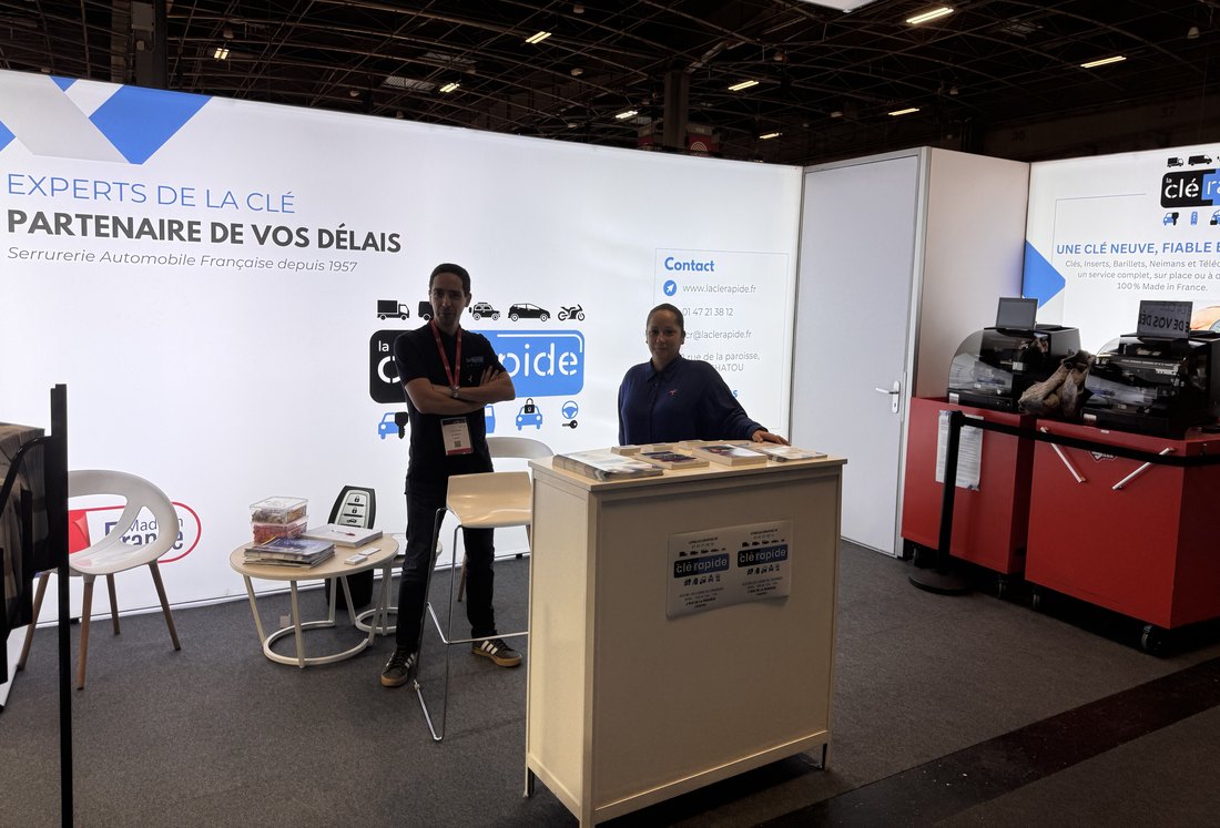Le stand La Clé Rapide au salon Equip'Auto, Porte de Versailles, octobre 2025