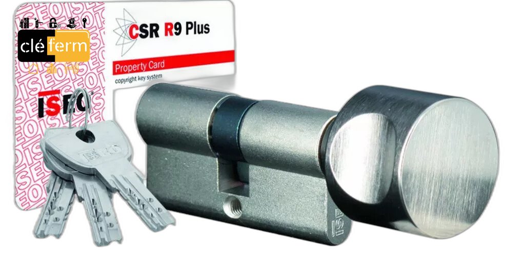 CYL. EURO. R9 PLUS 65X30 BOUTON - 3 CLES