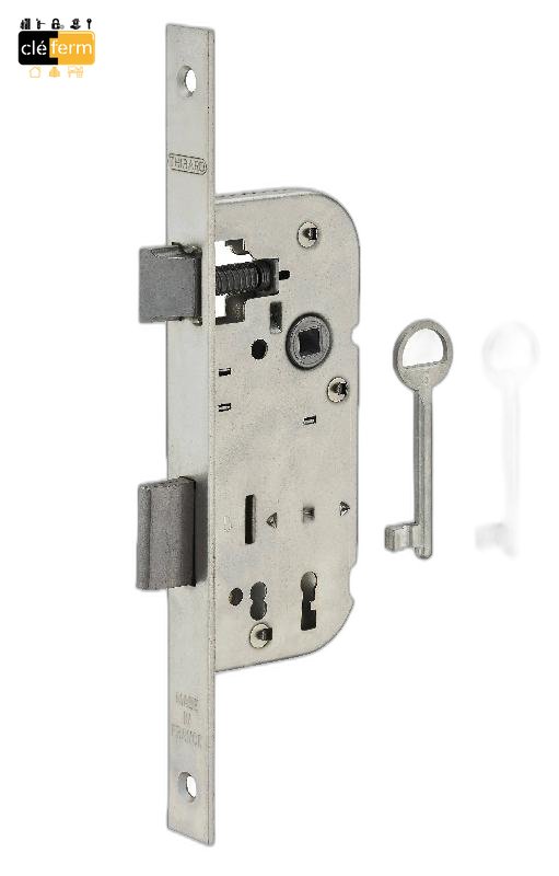 SERRURE 2 OEILLETS 1/4T DROITE-2 CLES