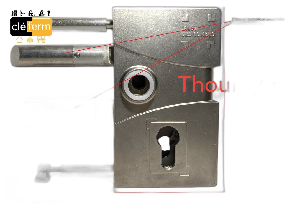 SERR. PORTAIL COULISSANT CARRE 60mm  