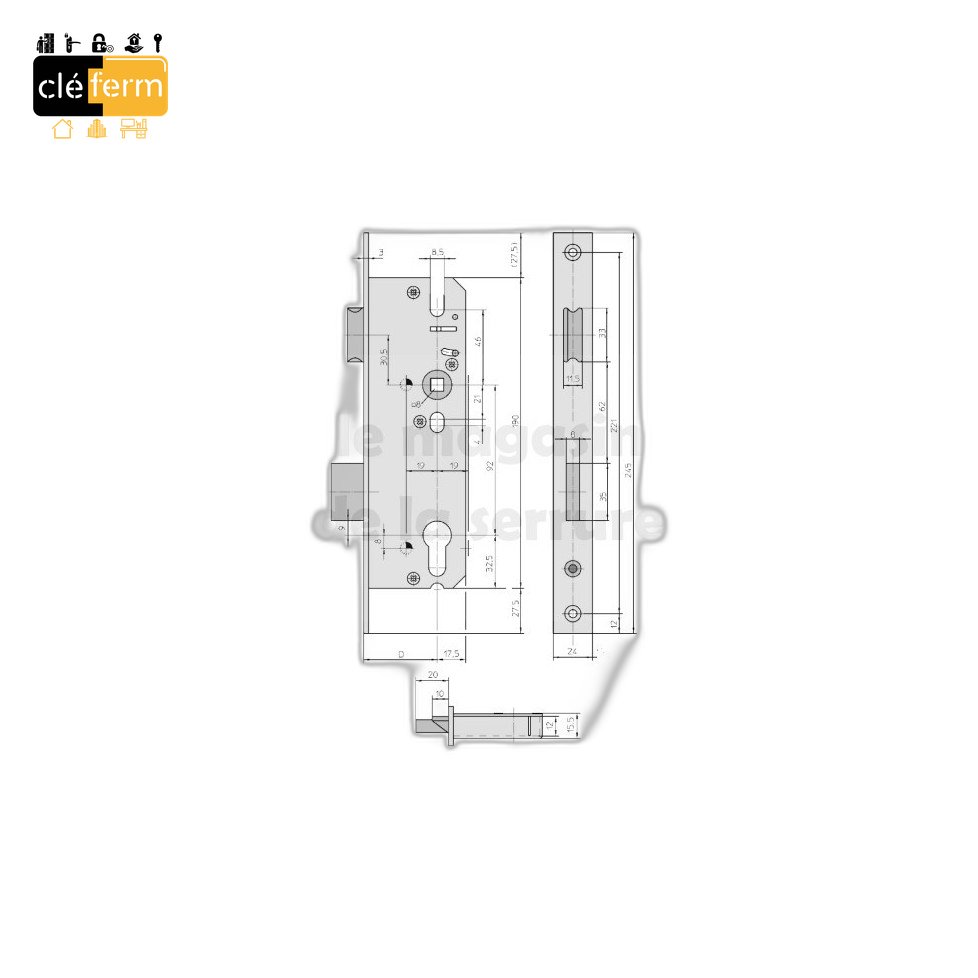 SERRURE 35/92 C9 T24
