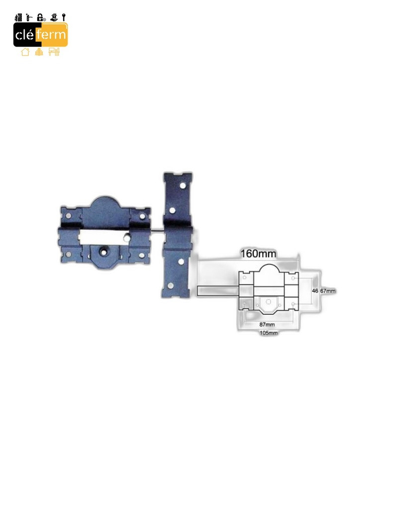 VERROU C/50MM A BOUTON SOUS ORGANIGRAMME