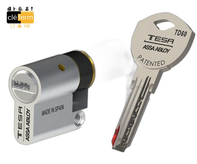 CYL EURO TESA TD60 50X50 BOUTON - 3 CLES
