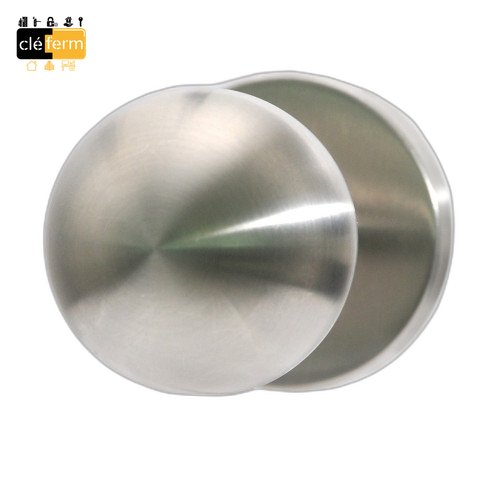 BOUTON BOULE FIXE D50 ROSACE RONDE INOX