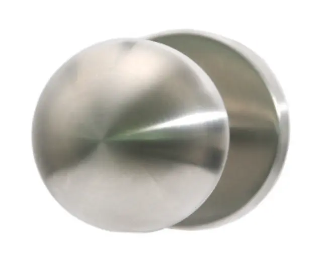 BOUTON BOULE FIXE D50 ROSACE RONDE INOX