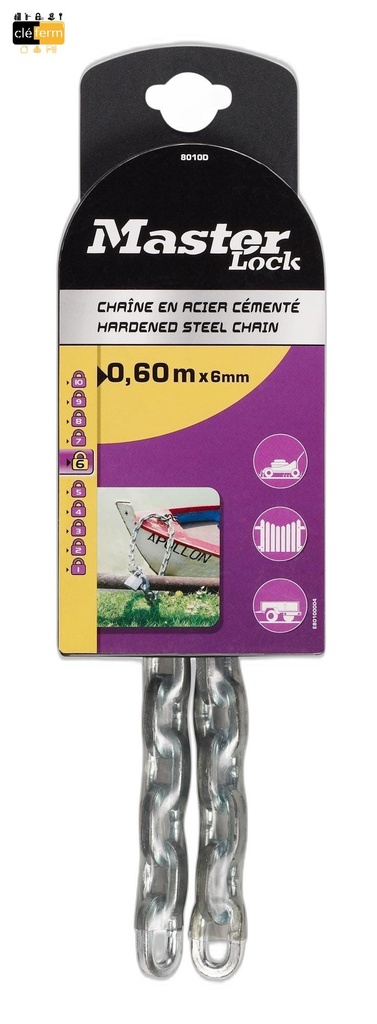 CHAINE ACIER CEMEMTE 6mm / 60cm