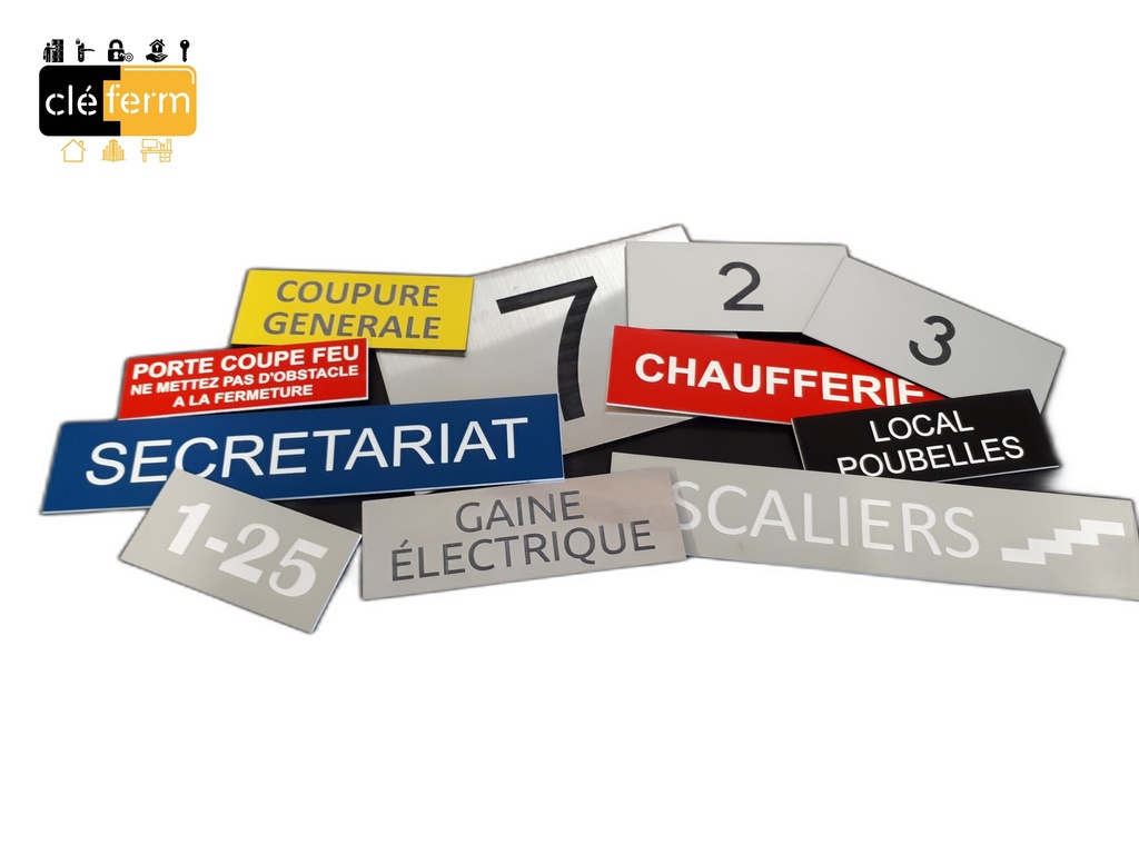 PLAQUE SIGNALETIQUE GRAVEE 3.2MM 700X200MM