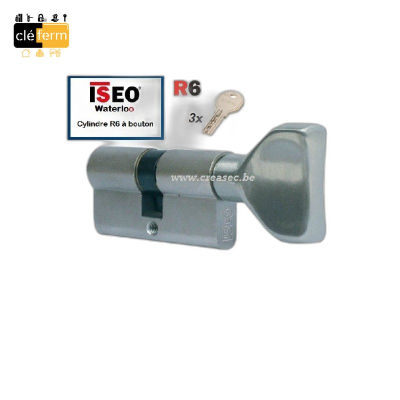 CYLINDRE ISEO R6 40X50 BOUTON - 5 CLES