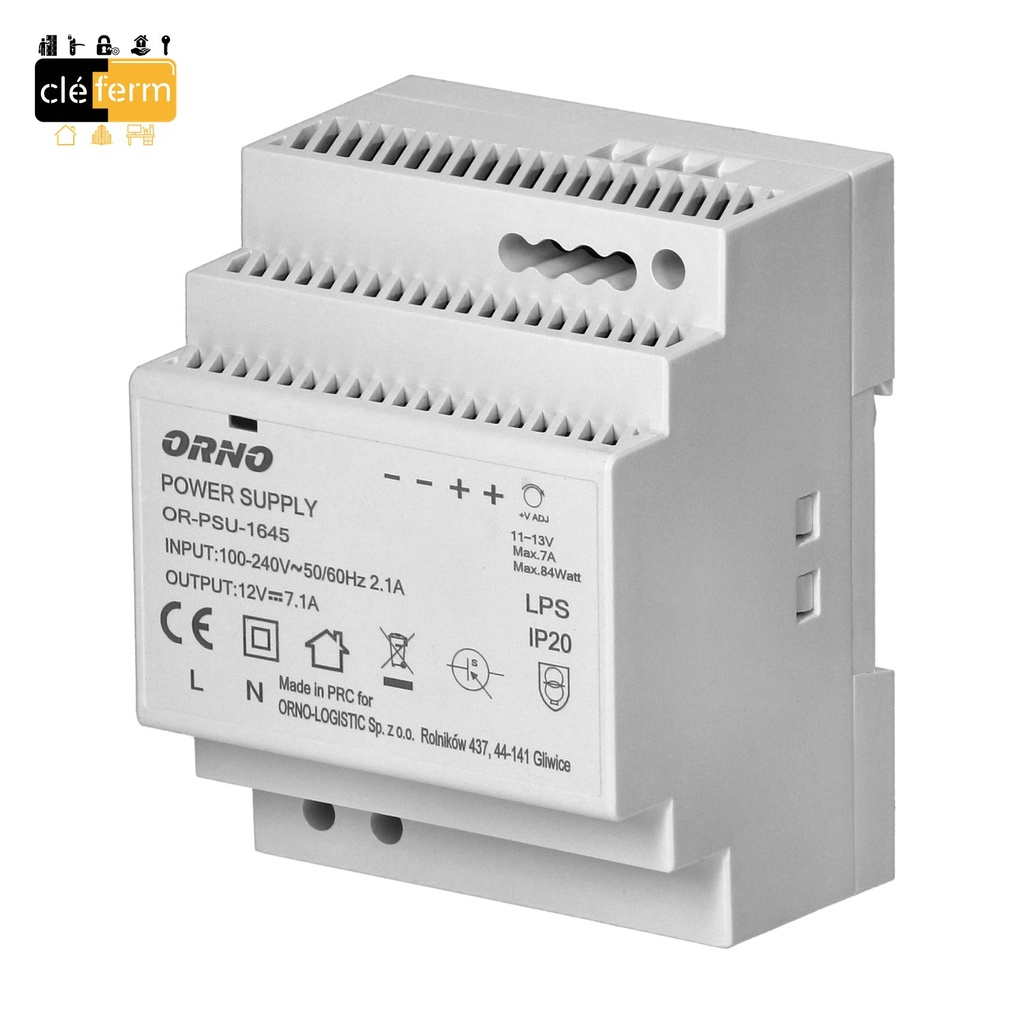 MODULE BATTERIE 12V / 7A POSE EN RAIL DIN (AB126)