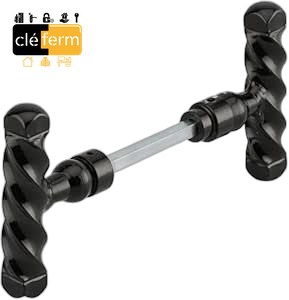 BOUTON DOUBLE FIL TORSADE NOIR