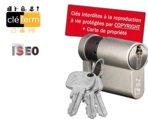 DEMI-CYL.EURO ISEO 10X30 LAITON - 3 CLES