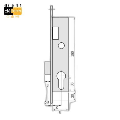 COFFRE METALUX 13/46 SS GACHE