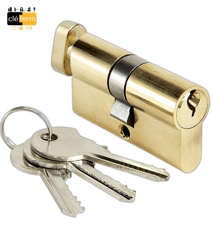 CYL. EURO. KW14 30X30 BOUTON NI SUR PG/PP-3 CLES