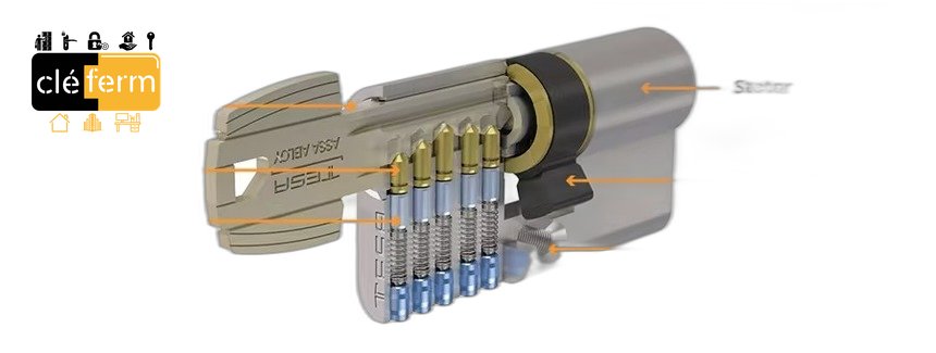 CYLINDRE POUR TULIPE V14 3 CLE
