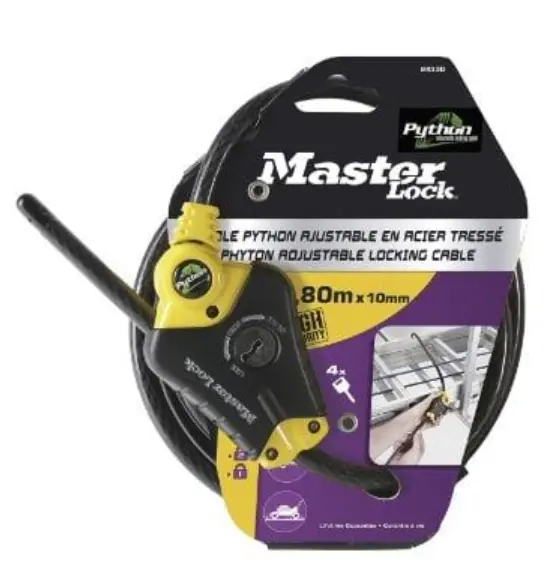 CABLE PYTHON 1.80MX10mm ACIER