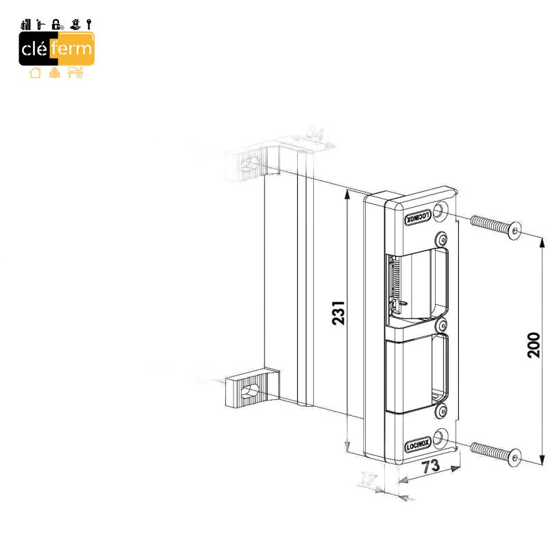 GACHE ELEC.EMISSA NOIR-12VDC/A