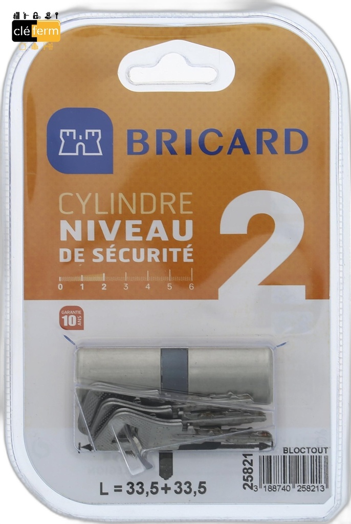 CYL. ROND BRICARD -22mm- 33.5X33.5 DE SUR N°