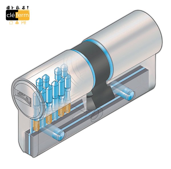 CYLINDRE DIGITAL 30X30 BOUTON-1435MID