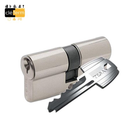CYLINDRE EUROPEEN 40X40 DOUBLE ENTREE CLE/BORGNE- 3 CLES