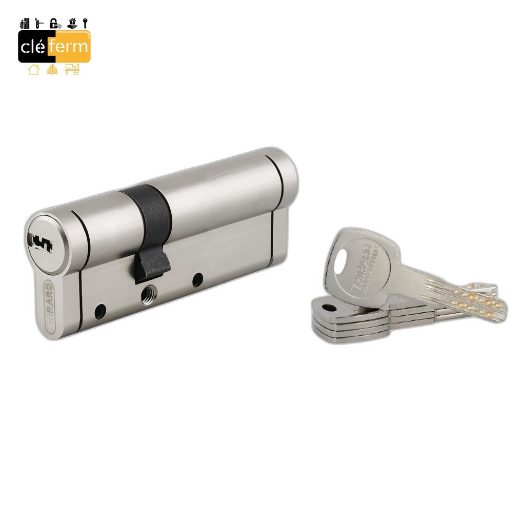 CYL.EURO. BKS50 30X50 BOUTON SUR PG/PP - 3 CLES