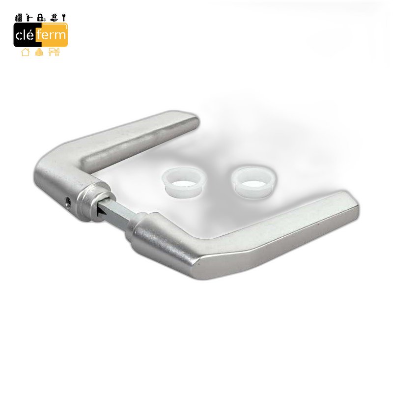 PAIRE BEQUILLE CARRE 8 ALU SATINE A RAPPEL VIS INVISIBLES
