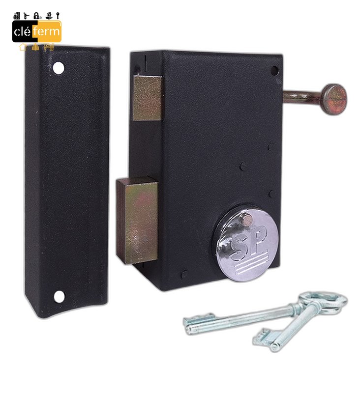 SERRURE VERTICALE EN APPLIQUE TIRAGE POUR CE - GAUCHE