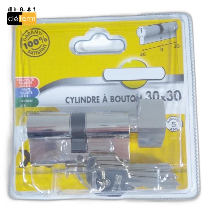 CYL.EURO. MERONI 30 X 30 A BOUTON SUR PLAN MK - 3 CLES