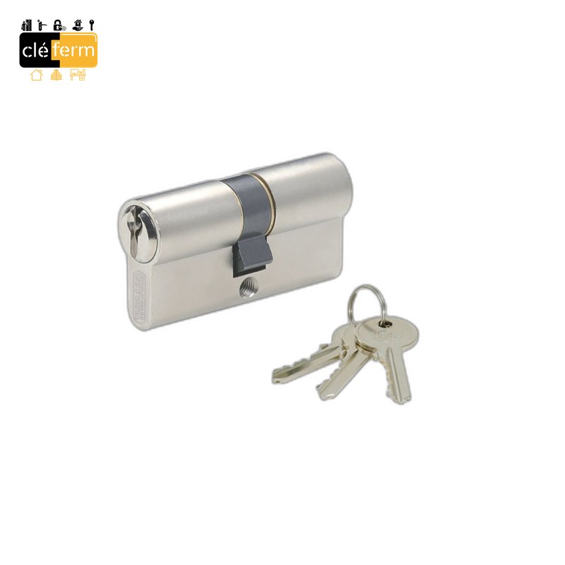CYLINDRE PANNETON REDUIT 30 X 30 BOUTON 21/28  3 CLES