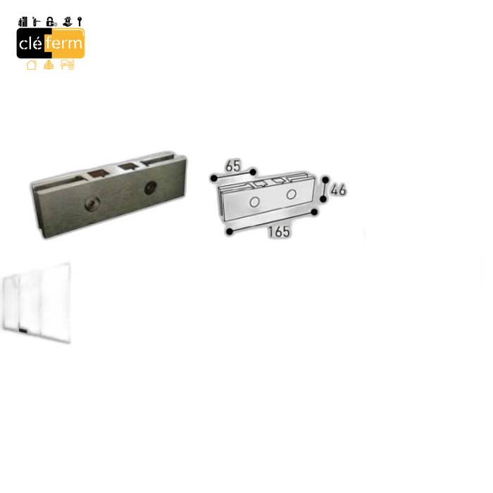 PENTURE GLACE BASSE INOX POLI EMPREINTE CARREE