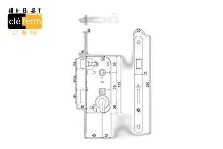 CYL.EURO. AXITEC 30X40 DE SUR PG/PP-3 CLES
