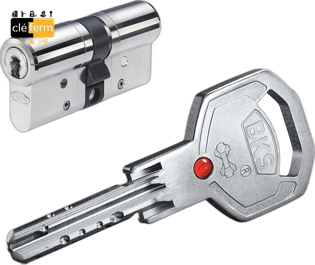 CYL.EURO. BKS JANUS 31X31 BOUTON NICKELE SUR PG/PP - 3 CLES
