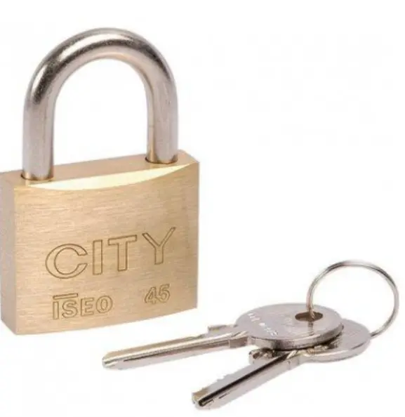 CADENAS LAITON ANSE ACIER 45mm - 3 CLES