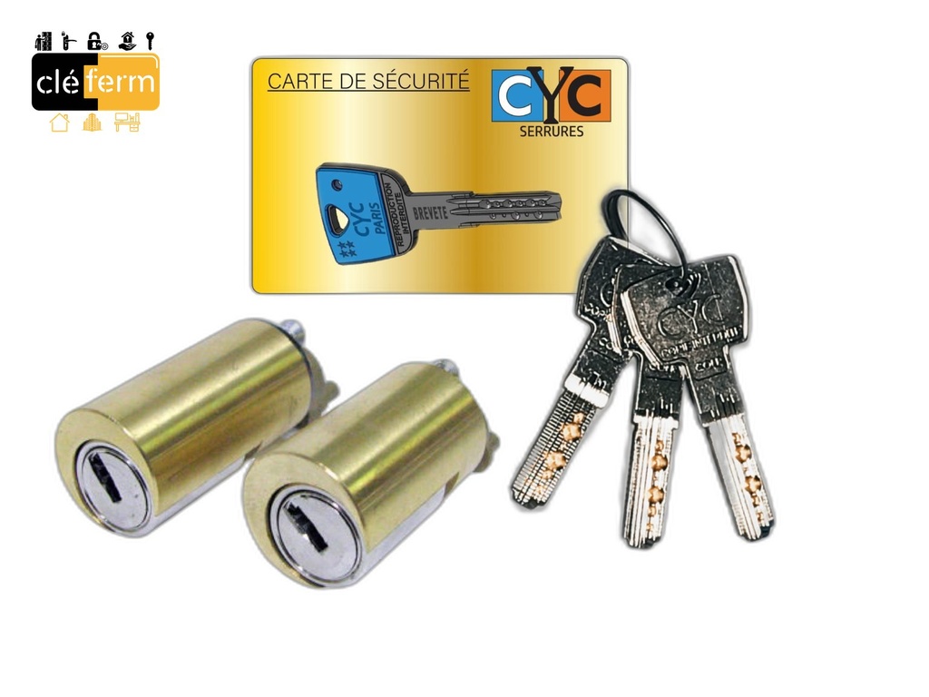 1/2CYL.EURO.GEMM 6 10X36 MV - 3 CLES
