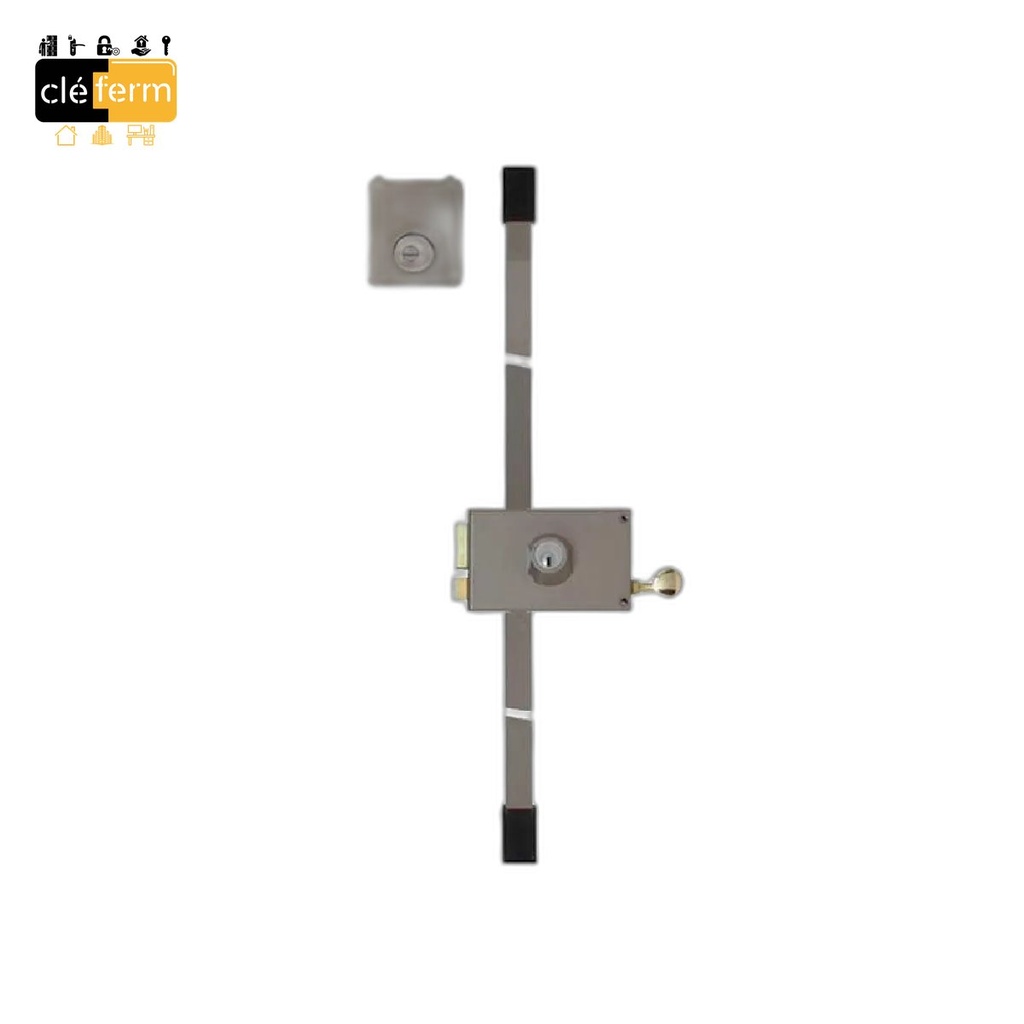 SERRURE MULTILOCK RADIAL NT+ HORIZONTALE TIRAGE 3PTS GAUCHE LG45 - 4 CLES