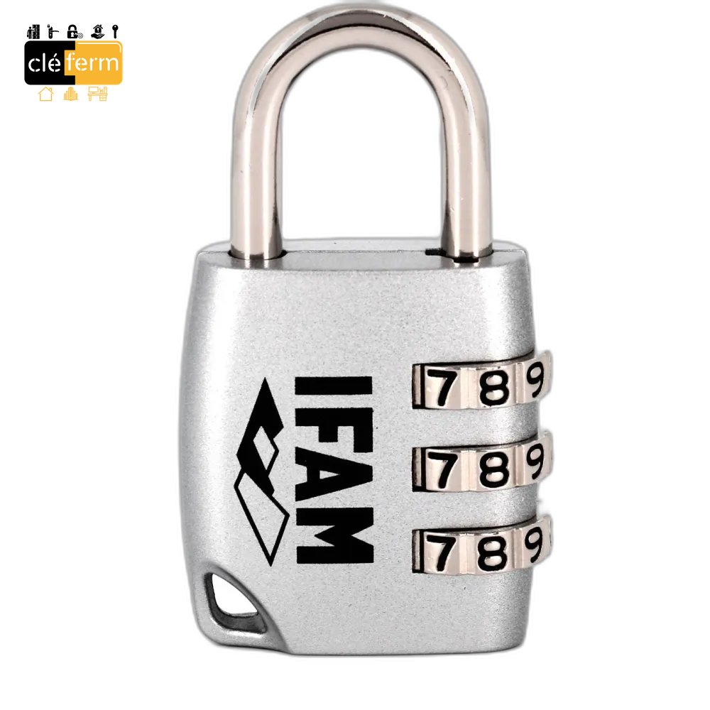 CADENAS COL COMBI 3 CHIFFRE COULEUR ANSE DE 5MM