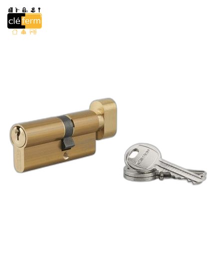CYL.EURO.BKS50 31X31 BOUTON SUR OC - 3 CLES