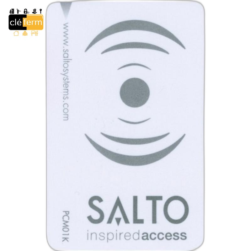 BADGE MIFARE DESFIRE 4K - NOIR - NEUTRE D'UN COTE DESIGN SALTO DE L'AUTRE - LOT