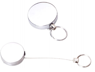 PORTE CLES RETRAC. 1 PC CABLE AC. DIAM 52 MM AVK7112