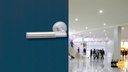 ENSEMBLE CODE HANDLE 4330/PLAQUE ENTRAXE 195 
DROITE CLE I CHROME VELOURS 35/80