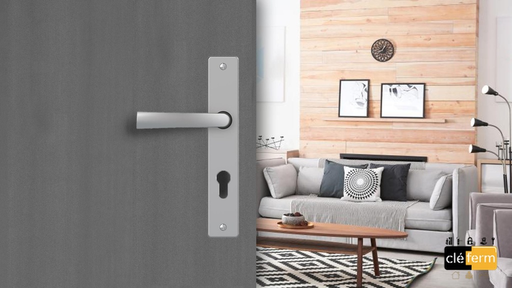 Ensemble FLEX entraxe 195 mm bec de cane chrome satin