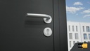ENSEMBLE VERCY AH200 BÉQUILLE 471 L SUR PLAQUE ENTRAXE 195 MM CONDAMNATION VOYANT C7 INOX BROSSÉ