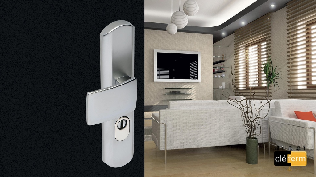 ENSEMBLE SECURITE ARTIS PALIERE 525 ENTRAXE 195MM SGN2 PLATINE