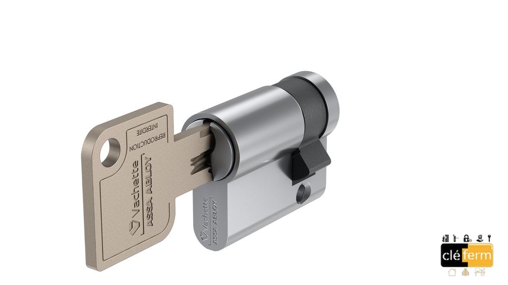 7101 HDX N1 Nickelé CYLINDRE SUR PASSE-SIMPLE 30 X 50
