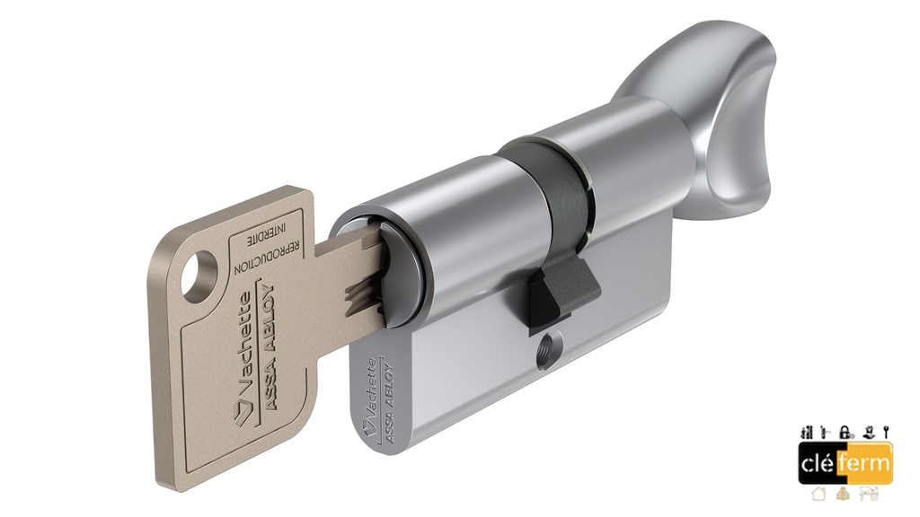 3111 HDX Nickelé CYLINDRE SUR OUVERTURE CENTRALE 40 X 50