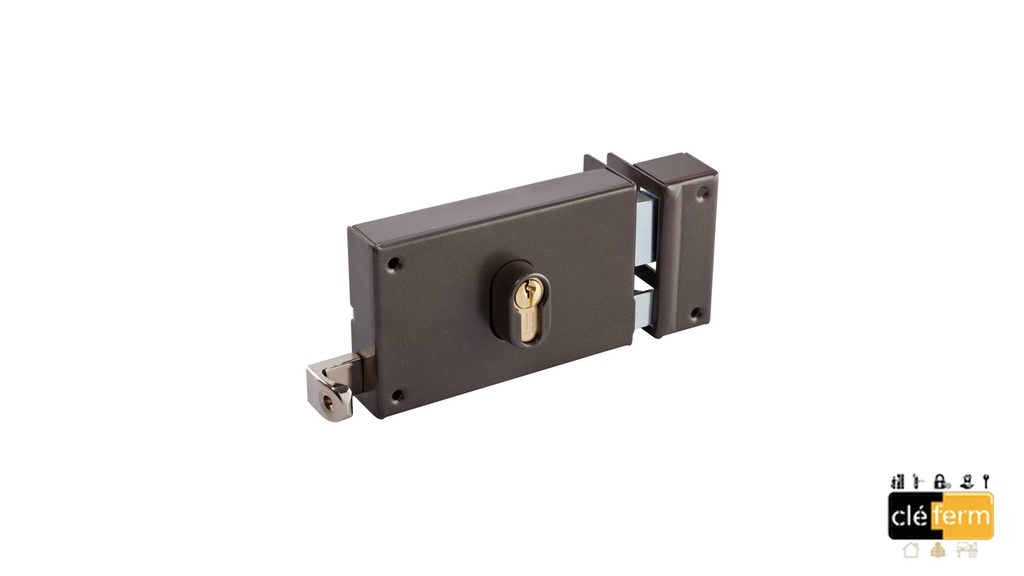 APPLIQUE MONOPT HORIZONTALE PENE DORMANT SEUL POUR PROFIL EUROPEEN GAUCHE MARRON
