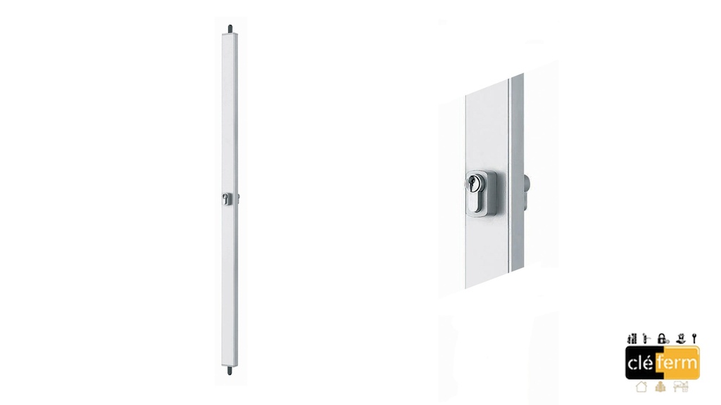 SERRURE 2PTS CARENEE BAR L2500 BLANC