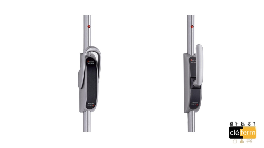 CREMONE POMPIER BEQUILLE ROTATIVE FINITION GRIS - AVEC TRINGLE