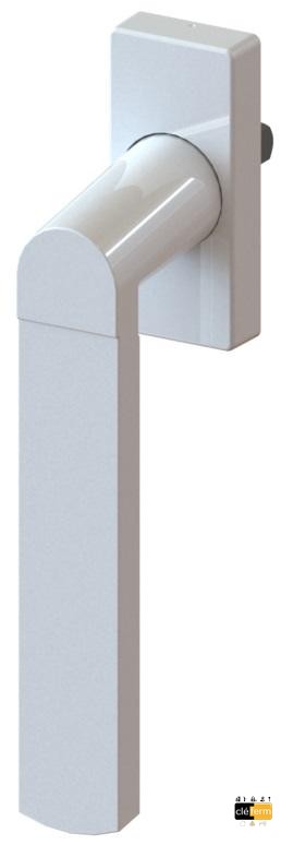BLOC PLATINE FENETRE CARRA A CLE DEP ./. RAL9016S