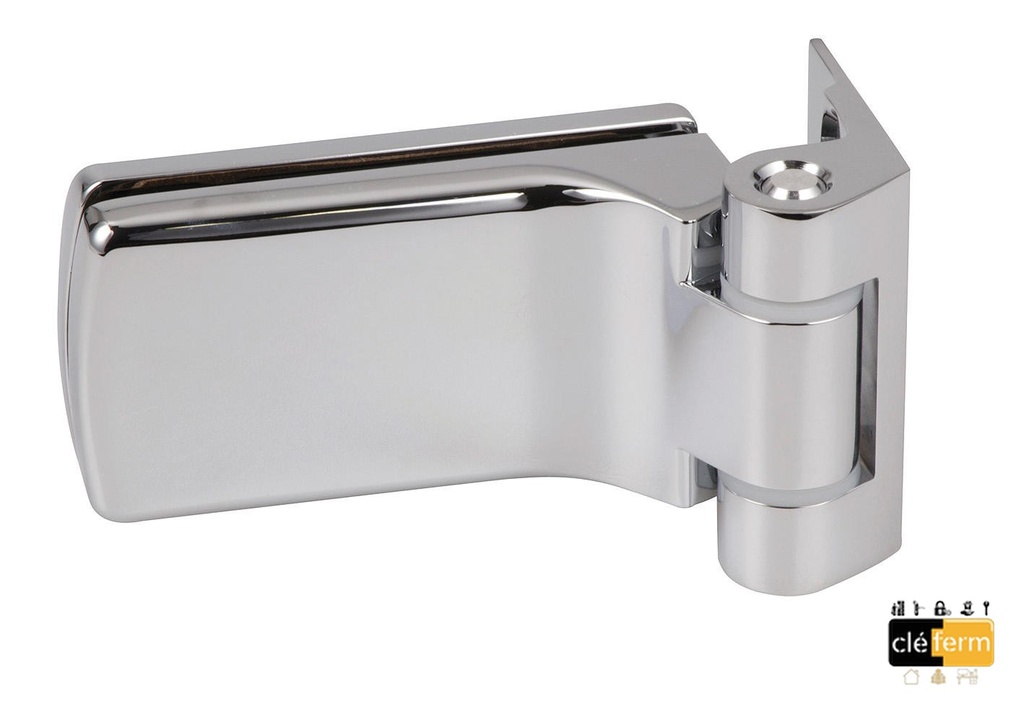 1 paumelle pour feuillure de 45mm pour verre ép:8/10mm Laqué ral 9010 blanc